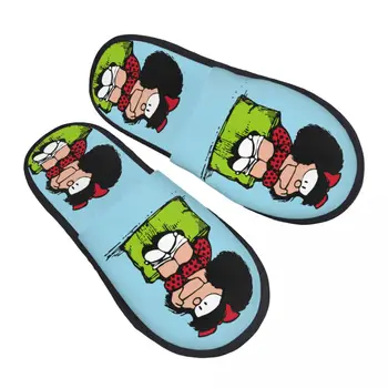 Mafalda Liūdna, Galvoju, Žiemą Namuose Medvilnės Šlepetės Patalpų Quino Komiksų, Animacinių filmų Minkšta Atminties Putų Šlepetės Ne slysti