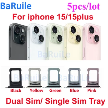 BaRuiLe 5vnt Sim Tray Kortelės Turėtojas Apple iPhone 14 Pro Max 15 Plus Dual Viena SIM Chip Laikiklio Lizdo Adapteris Stalčių Pakeisti