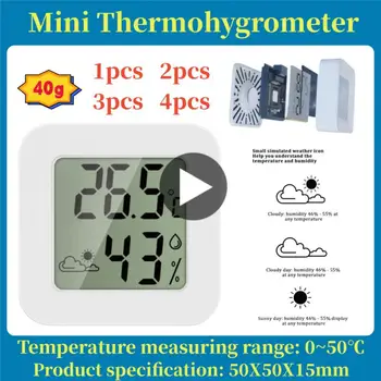 Patalpų Mini Termometras su Drėgmėmačiu Kambarį LCD Skaitmeninis Temperatūros, oro Drėgmės Matuoklis Jutiklis Oro Stotis Metrų Įrankis
