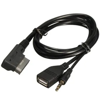 3.5 mm AUX Audio Kabelis MDI AMI MMI Sąsaja USB Adapteris A6L A8L Q7 A3 A4L A5 87HE
