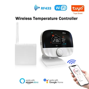Smart Belaidis Termostatas Temperatūros Reguliatorius WiFi Programuojami Kambario Vandens Šildymo Dujų Katilas Voice Actuator 