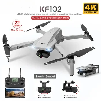KF102 Drone Su 4K Profesinės 5G Mini WIFI GPS Kamera FPV Vaizdo Kliūčių Vengimo Brushless Variklio Quadcopter Dron