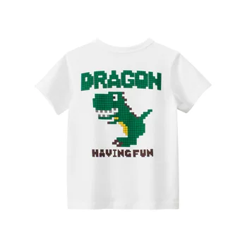 Vasarą Vaikams, Cartoon Dragon T-marškinėliai Berniukui Gyvūnų Spausdinti Dinozaurų Ryklys Berniukų Marškinėliai Mergaitėms Viršūnes Trišakiai, Vaikams, Drabužiai Vaikams, Apranga