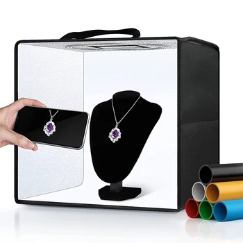 12quot30cmFolding Švieslentę Nešiojamų Fotografijos LED Foto Studija Fotografavimo Palapinė Softbox Fone Rinkinys MINI šviesdėžės DSLR Fotoaparatas