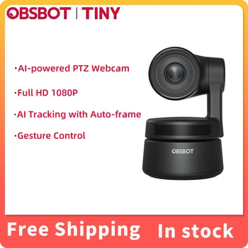 OBSBOT Maža AI-Powered PTZ Kamera Full HD 1080p Vaizdo Konferencijos, Įrašymo ir Transliacijos-Juoda