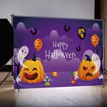 MĖNULIS.QG Fone Happy Halloween Jack O Lantern Balionų Šalis Reklama Fone Dvasios Saldainiai Gpgb Apgauti Ar Gydyti Dekoro Photo Booth