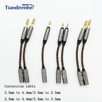 Naujų Konvertavimo kabelis balansas 3.5 mm 4.4 mm / 3,5 mm į 2,5 mm audio kabelis 2,5 mm-3.5 mm / 2.5 mm 4.4 mm Adapterio kabelis