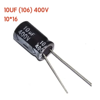 20PCS/DAUG 10UF 400V 10*16 Aliuminio elektrolitinius kondensatorius 10uF 400V 10*16 Elektrolitinius Kondensatorius 10uf 400v