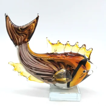 Crystal Naminė meninio Stiklo Žuvų Papuošalai su Bazės vidaus Apdaila