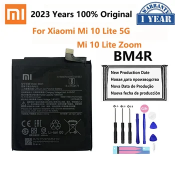 100% Originalus XIAO MI BM4R 4160mAh Telefono Baterija Xiaomi Mi 10 Lite 10Lite 5G Mastelio Pakeitimo Baterijas Bateria