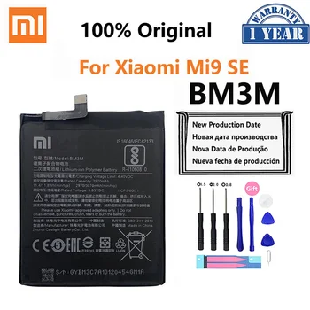 100% Originalus Xiao Mi Bateriją BM3M Už Xiaomi Mi9 SE Mi 9SE 3070mAh Didelės Talpos Telefono Baterijų Nemokamai Įrankiai