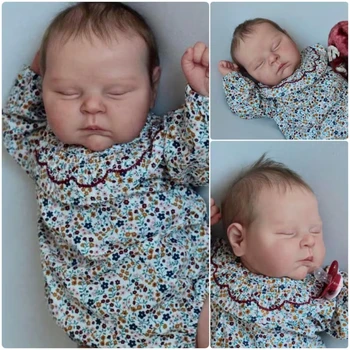 18 Colių Persikai Tikroviška Reborn Baby Doll Su Įsišaknijusi Tikroviški Plaukai Naujagimiui Lėlė Berniukas Ar Mergaitė, Skirtas Parduoti