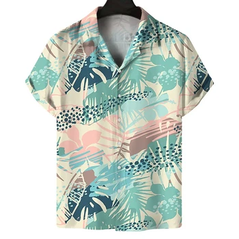 Vyriški Vasaros Havajų Marškinėliai Atsitiktinis Paplūdimio Marškinėliai trumpomis Rankovėmis Laišką, Kokoso Medžio Grafikos Spaudinius Turndown Gatvėje Atostogų Drabužiai