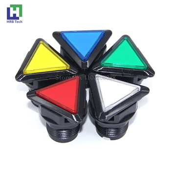 5vnt Trikampis LED Apšviesti Mygtukai + Mikro Jungiklis, Arcade Žaidimai, automatas Dalimis Žaidimų Konsolės Mygtuką Priedai
