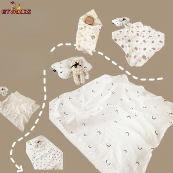 Naujas Ins Kūdikių miegmaišiai Naujagimiui Suvystyti Wrap 100%Medvilnės Kūdikių Antklodė Swaddling Wrap Sleepsack skirtas 0-6 Mėnesių Kūdikiams