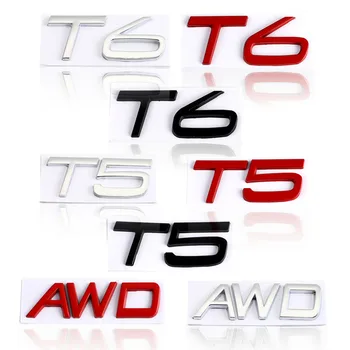 3D AWD T5 T6 Logotipas, Emblema Ženklelio Lipdukai Automobilio Lipdukas, skirtas Volvo V40 V60 V90 XC60 XC90 XC40 S60 S90 S80 C30 Automobilių Optikos Reikmenys