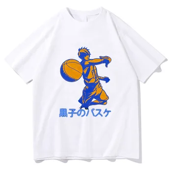 Kuroko Krepšinio marškinėliai Moterims Anime Spausdinti Marškinėliai 100% Medvilnė, Trišakiai Vasaros Atsitiktinis Palaidinė įprasti Drabužiai, šiek tiek Strech