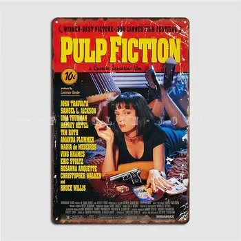 Pulp Fiction Plakatas Metalo Apnašas Klubas Šalies Kambarį Kurti Freskos Tapybos Alavo Pasirašyti Plakatas