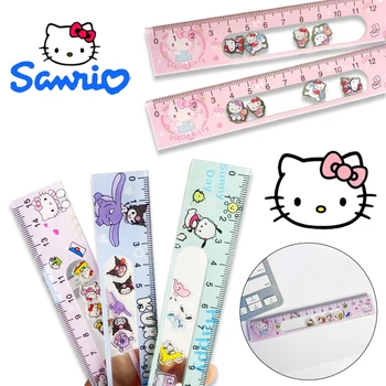 Sanrio Mielas Hello Kitty Tiesiai Valdovas Gali Purtyti Raštinės Reikmenys Juokingi Piešimo Dovana Office Mokyklos Matavimo Piešimo Įrankiai, Reikmenys