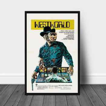 Westworld Filmo Plakatas (1973) Drobė Spausdinimo Namų Sienų Tapybos Apdaila (Be Rėmelio)