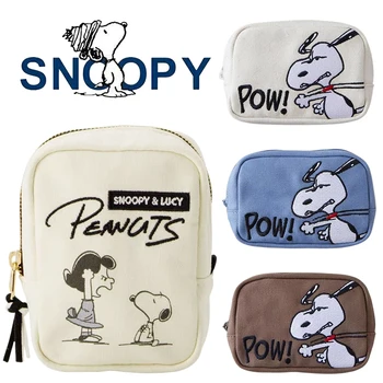 Snoopy Kosmetikos Organizatorius Moterų, Mergaičių, Kawaii Kosmetikos Makiažas Tampon Servetėlių Dėklas Mielas Saugojimo Krepšys Monetos Rankinėje Higieninių Įklotų Krepšys