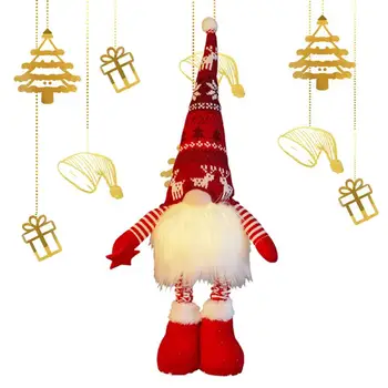 Kalėdų Pliušinis Gnome LED Pliušinis Nykštukas, Kalėdų Eglučių Plushie Papuošalai Beveidis Nykštukas Lėlės Kalėdų Eglutė švedijos