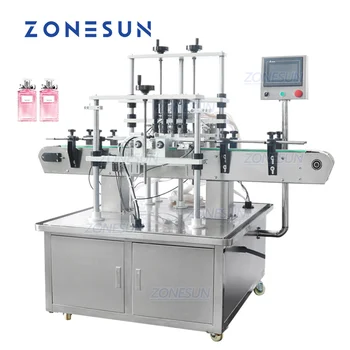 ZONESUN Skysčio Pripildymo Mašina ZS-YTZL4A 4 Galvučių Automatinio Dulkių Mažas Butelis Kosmetikos Užpildu Kvepalų Gamybos