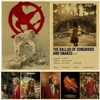 Bado Žaidimai The ballad of Songbirds & Gyvatės Plakatai Retro Kraft Popieriaus Spausdina Sienų Tapybos Studijos Namų Kambarį Nuotrauką