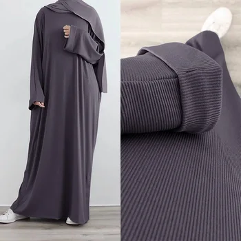 Žiemos Abaja Moterų Megzti Atsitiktinis Islamo Ilga Suknelė Laisvus Drabužius, Rudenį Musulmonų Suknelės Dubajus turkijos Kuklus Kaftan Ramadanas