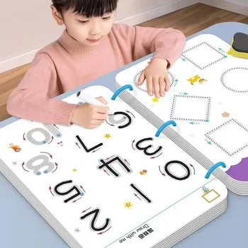 Sekimo Darbaknygę Montessori Knygų 32 Psl Pen Kontrolės Mokymas Ankstyvoje Vaikystėje Pratybų Sąsiuvinis Daugkartinio Naudojimo Kaligrafija Copybook