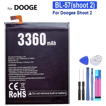 Mobiliojo Telefono Baterija BL-57 (Šaudyti 2), 3360mAh, Už Doogee Šaudyti 2, Shoot2 Baterija, Batterij + Kelio NR.