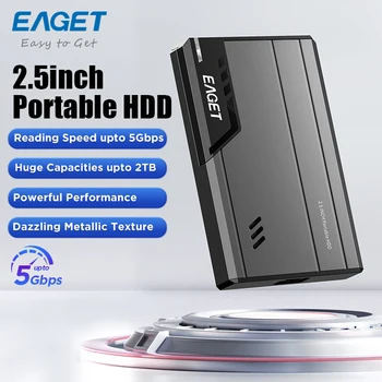 EAGET G68 Portable HDD 5400 RPM USB 3.0 Kietasis Diskas 250gb 500gb 1T 2T Išorės Mechaninė Kietasis Diskas Laptop Desktop