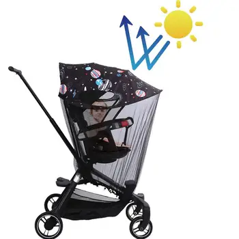 Kūdikio Vežimėlis Saulės Atspalvis Su Ju Reguliuojamas Anti-UV Atspalvį Stogelis nuo saulės Su Ju Sulankstomas Universalus Vežimėlis skėtį nuo saulės Sun Dangtis