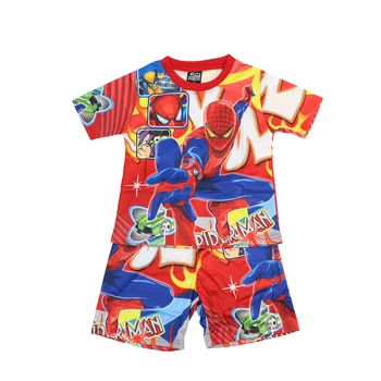 berniukas vaikų vasaros drabužių Animacinių filmų Spiderman Vaikams Drabužių Vasaros Vaikų Drabužiai Šortai Pižama Komplektus Super Hero2-8