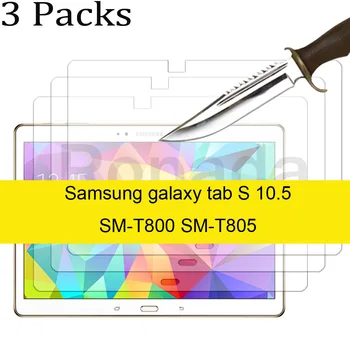 3PCS Stiklo screen protector for Samsung Galaxy Tab S 10.5 SM-T800 SM-T805 tablet apsauginės plėvelės