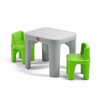 Step2 Galingas Mano Dydis Vaikai Plastikiniai Stalo ir Kėdės Nustatyti, Pilka tyrimo lentelė, studentams, vaikams, kėdė rinkinys