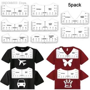 5vnt/Set T-Shirt Derinimas Liniuotė Pagrindinius Marškinėlius Matavimo Liniuotė Su Dydžio Diagramos PASIDARYK pats Piešimo Šabloną Amatų Įrankis Rengimo